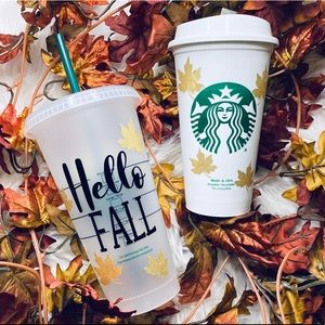 Starbucks plastic fall cups bundle